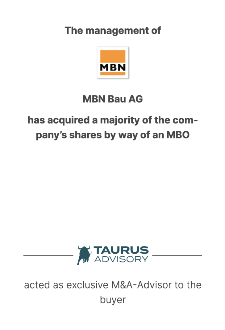 Management Buy-Out bei der MBN Bau AG