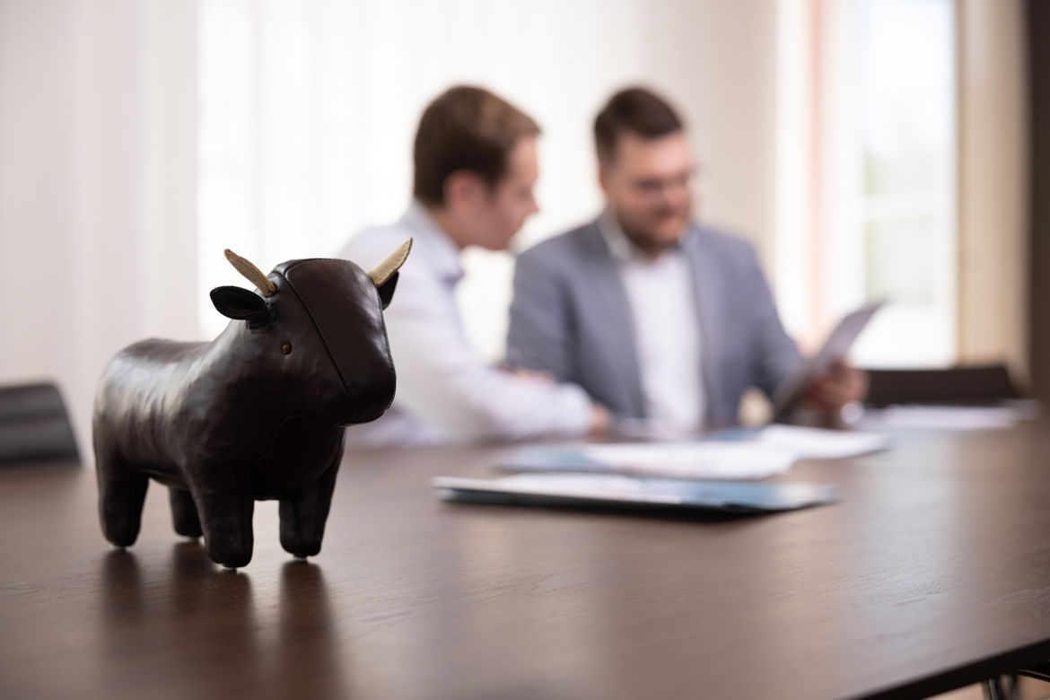 Taurus Advisory Bulle auf Schreibtisch 
